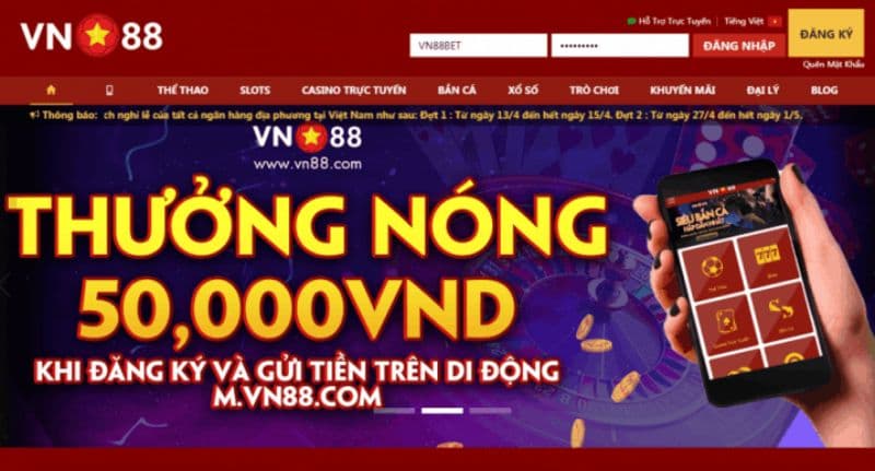 Cách gửi tiền VN88